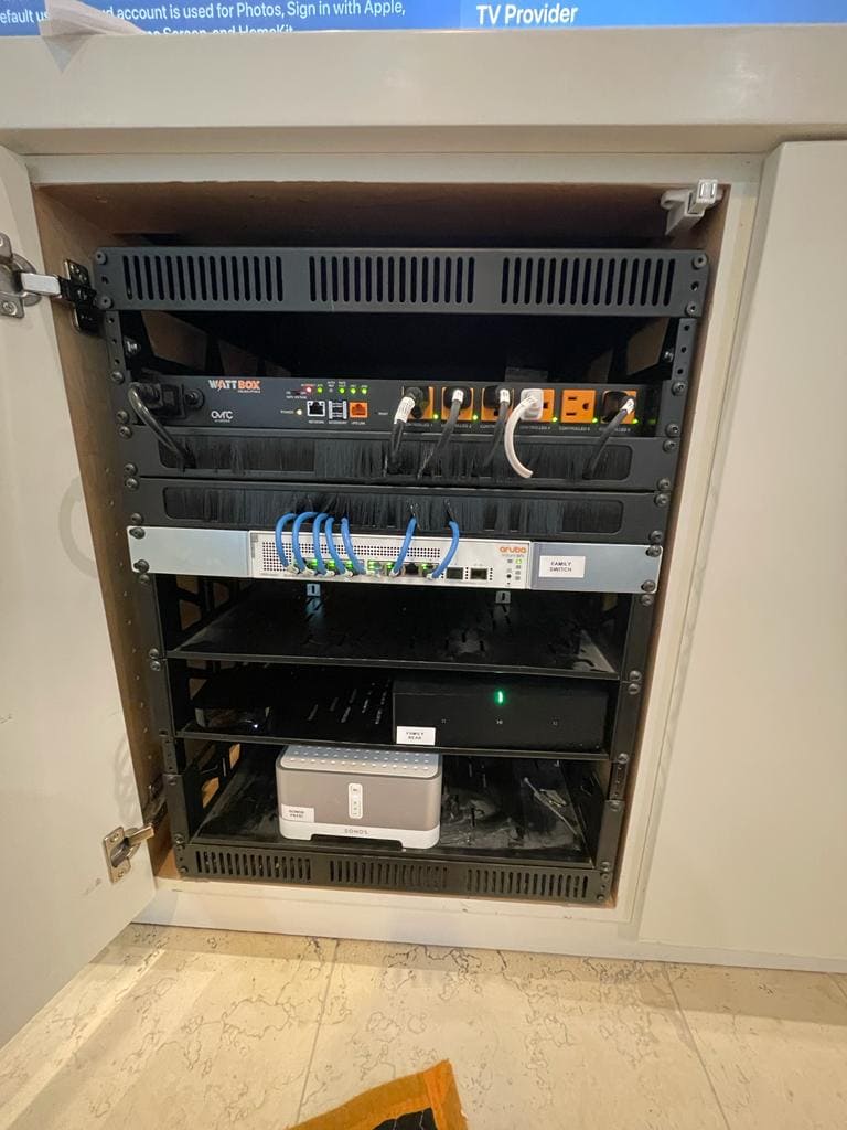 Hidden AV Rack in Cabinet iFeeltech PRO Miami