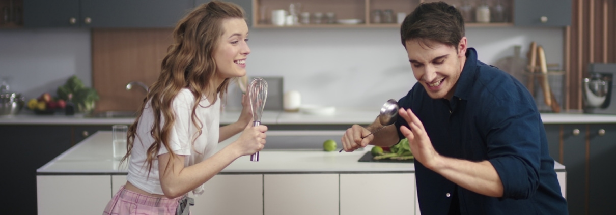 Miami couple enjoying wireless audio