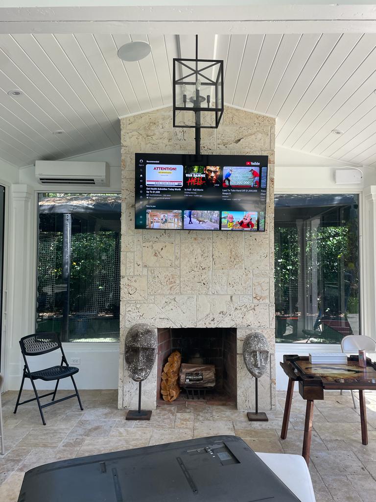 TV Mounting Above Fireplace in MIami iFeeltech PRO